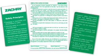 Zachry Group Tarjeta de Expectativas del Empleado